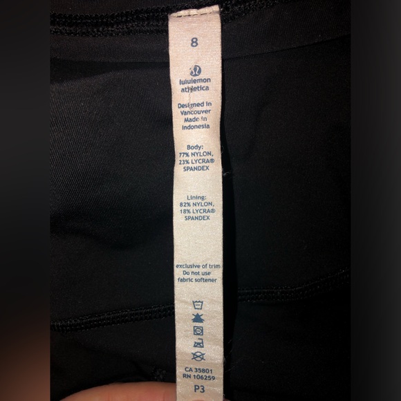 Lululemon Black High-Waisted Leggings size 8 - Picture 7 of 7